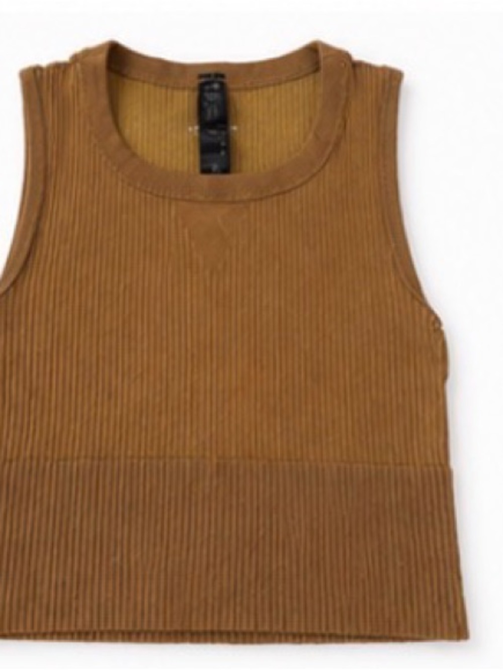 Urban Outfitters Ribbed Tank Top - Cognac